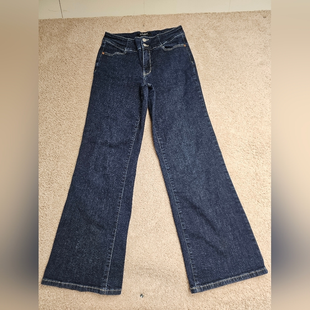 Judy Blue High Waist Wide Leg‎ Jeans Size 29 Dark Wash JB88579 DK - Picture 3 of 10